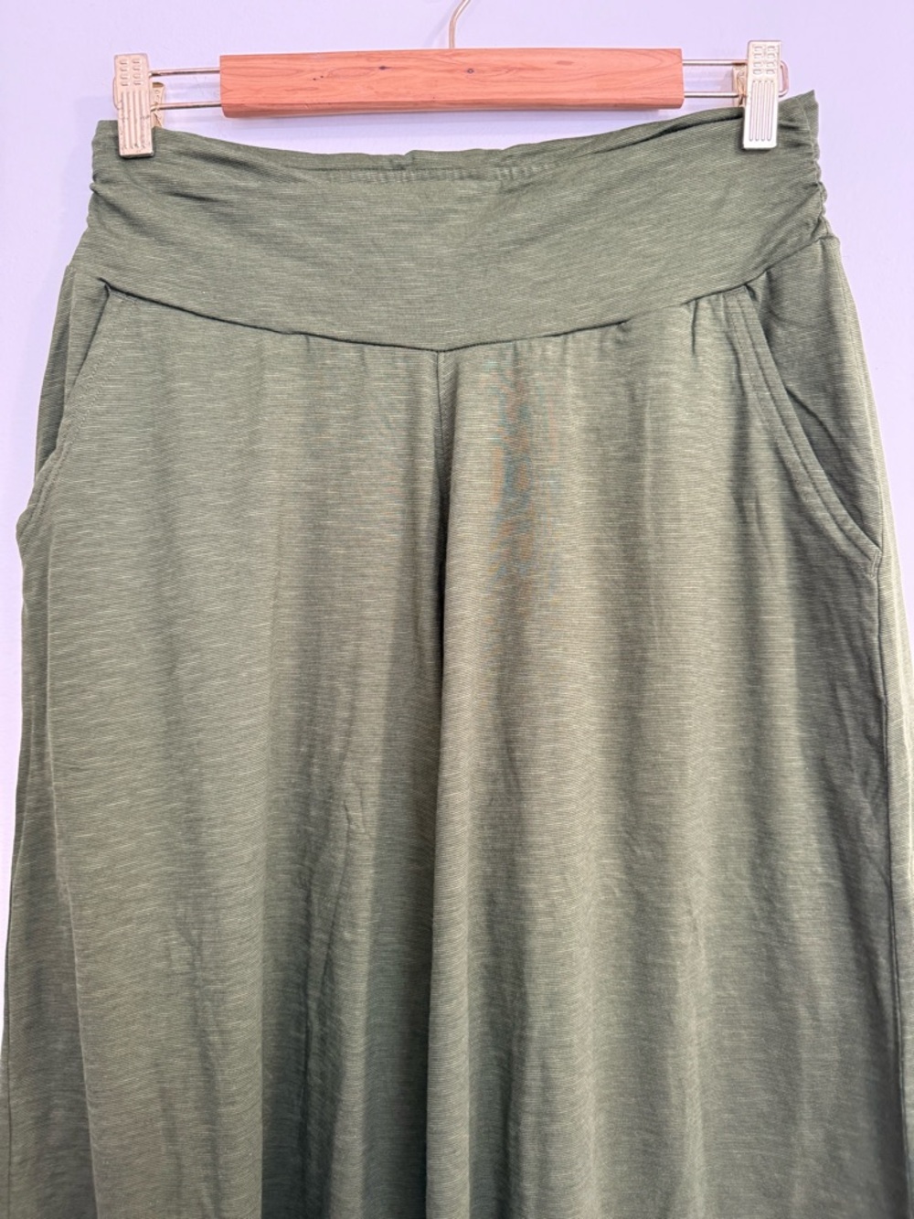 Toad&Co Olive Green Wide-Leg Pants - Picture 3 of 10